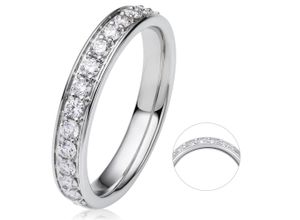 4069415377516 - Diamantring VIVANCE 05 ct Diamant Brillant Memoire Ring aus 585 Weißgold Fingerringe Gr 50 Weißgold 585-Diamanten silberfarben (silber) Damen Gold Schmuck Memoire