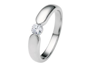 4069415379152 - Diamantring VIVANCE 025 ct Diamant Brillant Spannfassung Ring aus 585 Weißgold Fingerringe Gr 50 Weißgold 585-Diamanten silberfarben (silber) Damen Gold Schmuck Spannfassung