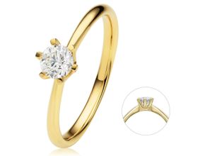 4069415381445 - Diamantring VIVANCE 04 ct Diamant Brillant Ring aus 585 Gelbgold Fingerringe Gr 54 Gelbgold 585-Diamanten goldfarben (gold) Damen Gold Schmuck