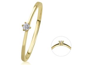 4069415383524 - Diamantring VIVANCE 005 ct Diamant Brillant Ring aus 585 Gelbgold Fingerringe Gr 50 mit Diamant Gelbgold 585-Diamanten goldfarben (gold) Damen Gold Schmuck