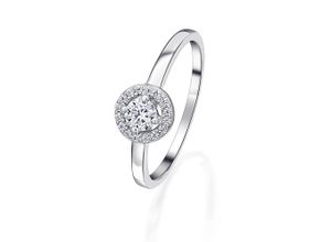 4069415387270 - Diamantring VIVANCE 026 ct Diamant Brillant Invisible Ring aus 585 Weißgold Fingerringe Gr 52 Weißgold 585-Diamanten silberfarben (silber) Damen Gold Schmuck Invisible