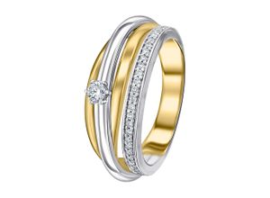 4069415387591 - Diamantring VIVANCE 018 ct Diamant Brillant Ring aus 585 Gelbgold Fingerringe Gr 52 mit Diamant Gelbgold 585-Weißgold 585-Diamanten goldfarben (gold) Damen Gold Schmuck