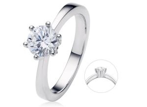 4069415391758 - Diamantring VIVANCE 05 ct Diamant Brillant Ring aus 750 Weißgold Fingerringe Gr 52 Weißgold 750-Diamanten silberfarben (silber) Damen Gold Schmuck