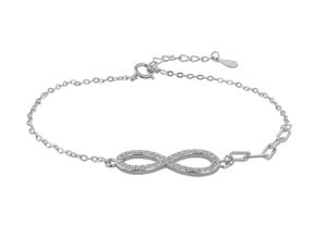 4069415432253 - Armband ADELIA´S Armbänder Gr 17 + 3 Silber 925 (Sterlingsilber) silberfarben (silber) Damen