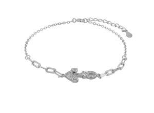 4069415432277 - Armband ADELIA´S Damen Anker aus 925 Silber mit Zirkonia 17+3 cm Armbänder Gr 17 + 3 Silber 925 (Sterlingsilber) silberfarben (silber) Damen