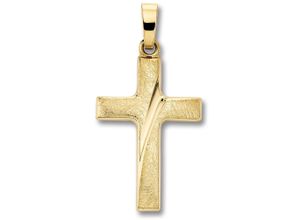 4069415437470 - Ketten-Anhänger Kreuz Anhänger aus 333 Gelbgold Schmuckanhänger Gr Gelbgold 333 goldfarben (gold) Damen Gold Schmuck