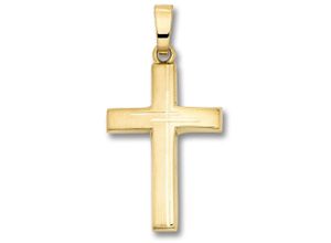 4069415437487 - Ketten-Anhänger Kreuz Anhänger aus 333 Gelbgold Schmuckanhänger Gr Gelbgold 333 goldfarben (gold) Damen Gold Schmuck