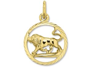 4069415437869 - Sternzeichen-Anhänger Löwe Sternzeichen Anhänger aus 333 Gelbgold Schmuckanhänger Gr Löwe Gelbgold 333 goldfarben (gold) Damen Gold Schmuck Löwe