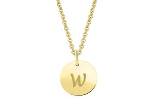 4069415438262 - Ketten-Anhänger Buchstabe W Buchstaben Anhänger aus 333 Gelbgold Ø 110 mm Schmuckanhänger Gr W Gelbgold 333 goldfarben (gold) Damen Gold Schmuck Buchstabe W 4069415438262 - Ketten-Anhänger Buchstabe W Buchstaben Anhänger aus 333 Gelbgold Ø 110 mm Schmuckanhänger Gr W Gelbgold 333 goldfarben (gold) Damen Gold Schmuck Buchstabe W