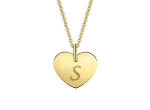 4069415438781 - Ketten-Anhänger Herz mit Gravur S Buchstaben Anhänger aus 333 Gelbgold Schmuckanhänger Gr S Gelbgold 333 goldfarben (gold) Damen Gold Schmuck Herz mit Gravur S 4069415438781 - Ketten-Anhänger Herz mit Gravur S Buchstaben Anhänger aus 333 Gelbgold Schmuckanhänger Gr S Gelbgold 333 goldfarben (gold) Damen Gold Schmuck Herz mit Gravur S