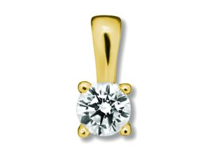 4069415440371 - Ketten-Anhänger 02 ct Diamant Brillant Anhänger aus 585 Gelbgold Schmuckanhänger Gr 02 ct Gelbgold 585-Diamanten goldfarben (gold) Damen Gold Schmuck