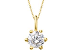 4069415440852 - Ketten-Anhänger 01 ct Diamant Brillant Anhänger aus 585 Gelbgold Schmuckanhänger Gr 01 ct Gelbgold 585-Diamanten goldfarben (gold) Damen Gold Schmuck