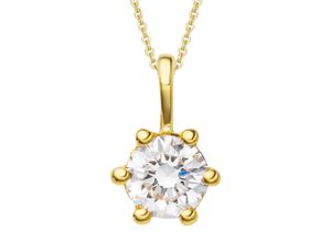 4069415440951 - Ketten-Anhänger 02 ct Diamant Brillant Anhänger aus 585 Gelbgold Schmuckanhänger Gr 02 ct Gelbgold 585-Diamanten goldfarben (gold) Damen Gold Schmuck