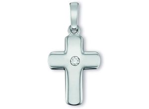 4069415442085 - Ketten-Anhänger Zirkonia Kreuz Anhänger aus 925 Silber Schmuckanhänger Gr Silber 925 (Sterlingsilber) silberfarben (silber) Damen Silber Schmuck