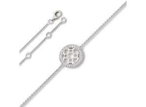 4069415443761 - Silberarmband Zirkonia Symbol Armband aus 925 Silber 18 cm Armbänder Gr 18 Silber 925 (Sterlingsilber) silberfarben (silber) Damen Silber Schmuck Symbol