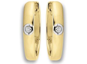 4069415446151 - Paar Creolen 002 ct Diamant Brillant Ohrringe aus 585 Gelbgold Gr Damen 002 ct mit Diamant Diamanten goldfarben (gold) Damen Gold Schmuck