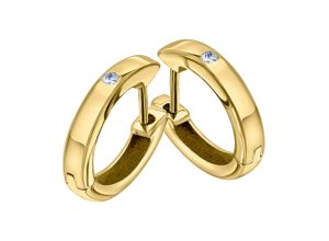 4069415446441 - Paar Creolen 002 ct Diamant Brillant Ohrringe aus 585 Gelbgold Gr Damen 002 ct mit Diamant Diamanten goldfarben (gold) Damen Gold Schmuck