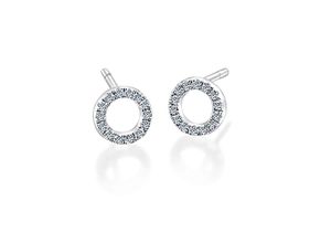 4069415449169 - Paar Ohrhänger 013 ct Diamant Brillant Ohrringe Ohrstecker aus 585 Weißgold Gr Damen 013 ct mit Diamant Weißgold 585-Diamanten silberfarben (silber) Damen Gold Schmuck