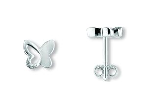 4069415450394 - Paar Ohrhänger Zirkonia Schmetterling Ohrringe Ohrstecker aus 925 Silber Gr Kinder Silber 925 (Sterlingsilber) silberfarben (silber) Damen Silber Schmuck Schmetterling