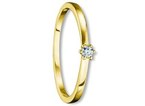 4069415452039 - Diamantring 005 ct Diamant Brillant Ring aus 585 Gelbgold Fingerringe Gr 48 mit Diamant Gelbgold 585-Diamanten goldfarben (gold) Damen Gold Schmuck