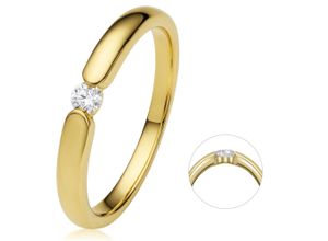 4069415459410 - Diamantring 008 ct Diamant Brillant Spannfassung Ring aus 585 Gelbgold Fingerringe Gr 48 Gelbgold 585-Diamanten goldfarben (gold) Damen Gold Schmuck Spannfassung