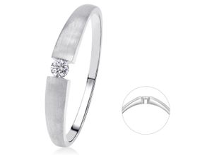 4069415474130 - Diamantring 007 ct Diamant Brillant Ring aus 585 Weißgold Fingerringe Gr 48 mit Diamant Weißgold 585-Diamanten silberfarben (silber) Damen Gold Schmuck