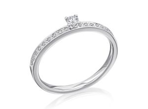 4069415475816 - Diamantring Fingerringe Gr 48 Weißgold 585-Diamanten silberfarben (silber) Damen Gold Schmuck Memoire mit Center 4069415475816 - Diamantring Fingerringe Gr 48 Weißgold 585-Diamanten silberfarben (silber) Damen Gold Schmuck Memoire mit Center