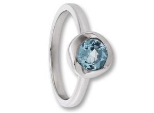 4069415481909 - Silberring Blau Topas Ring aus 925 Silber Fingerringe Gr 50 Silber 925 (Sterlingsilber) silberfarben (silber) Damen Silber Schmuck