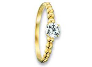 4069415487024 - Goldring Zirkonia Ring aus 333 Gelbgold Fingerringe Gr 48 mit Zirkonia Gelbgold 333 goldfarben (gold) Damen Gold Schmuck