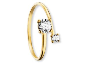 4069415490147 - Goldring Zirkonia Ring aus 333 Gelbgold Fingerringe Gr 48 mit Zirkonia Gelbgold 333 goldfarben (gold) Damen Gold Schmuck