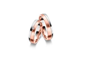 4069415534353 - Partnerring MARRYA Fingerringe Gr 48 Gelbgold 333-Roségold 333-Weißgold 333 damen ring silber roségold Damen 333 Bicolor Trauringe Eheringe Partnerringe – das Zeichen Eurer Liebe