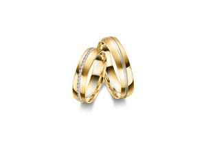 4069415536395 - Partnerring MARRYA Fingerringe Gr 48 Gelbgold 333-Roségold 333-Weißgold 333 damen ring gold silber Damen 333 Bicolor Trauringe Eheringe Partnerringe – das Zeichen Eurer Liebe