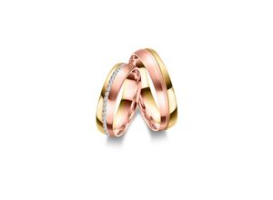 4069415538818 - Partnerring MARRYA Fingerringe Gr 48 Gelbgold 333-Roségold 333-Weißgold 333 damen ring gold roségold Damen 333 Bicolor Trauringe Eheringe Partnerringe – das Zeichen Eurer Liebe