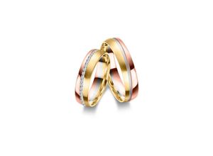 4069415539358 - Partnerring MARRYA Fingerringe Gr 52 Gelbgold 333-Roségold 333-Weißgold 333 herren ring gold roségold silber Damen 333 Tricolor Trauringe Eheringe Partnerringe – das Zeichen Eurer Liebe