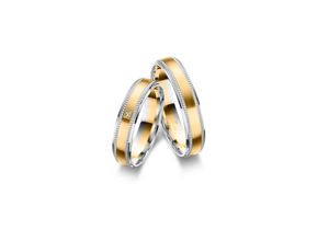 4069415542112 - Partnerring MARRYA Fingerringe Gr 48 Gelbgold 333-Roségold 333-Weißgold 333 damen ring gold silber Damen 333 Bicolor Trauringe Eheringe Partnerringe – das Zeichen Eurer Liebe