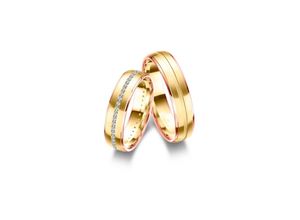 4069415548510 - Partnerring MARRYA Fingerringe Gr 48 Gelbgold 333-Roségold 333-Weißgold 333 damen ring gold roségold Damen 333 Bicolor Trauringe Eheringe Partnerringe – das Zeichen Eurer Liebe