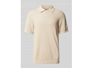 4069469080417 - Regular Fit Poloshirt mit Strukturmuster