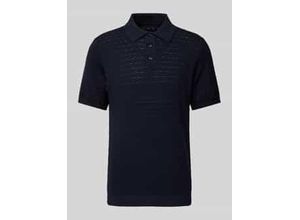 4069469081018 - Regular Fit Poloshirt mit Strukturmuster