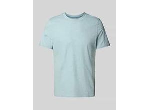 4069469322739 - T-Shirt mit geripptem Rundhalsausschnitt