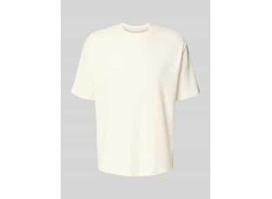 4069469461902 - T-Shirt mit geripptem Rundhalsausschnitt