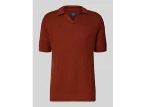 4069469463616 - Regular Fit Strickpolo mit Strukturmuster