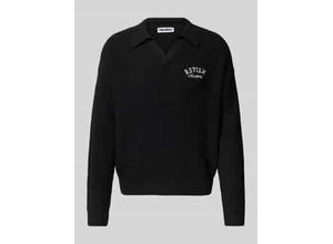 4069469578662 - Strickpullover mit Label-Stitching