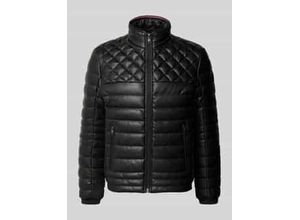 4069469612571 - Steppjacke in Leder-Optik mit gefüttertem Stehkragen