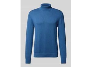 4069469677129 - Slim Fit Pullover mit Woll-Anteil in Strick-Optik