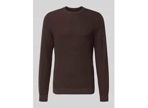 4069469691354 - Strickpullover mit gerippten Abschlüssen
