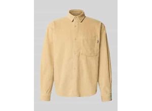 4069469762849 - Regular Fit Cordhemd mit Label-Detail