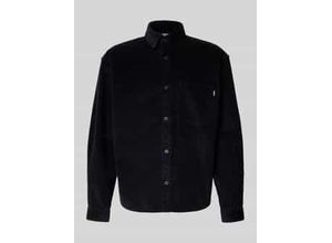 4069469763419 - Regular Fit Cordhemd mit Label-Detail