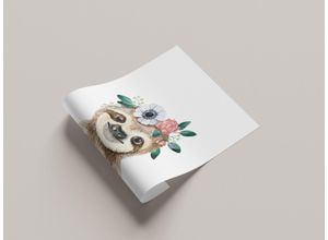 4069745106572 - Bild mit Rahmen LÜTTENHÜTT oder Poster Faultier mit Blumenkranz bunt (farbe bild(er) bunt) B30cm H40cm T02cm Papier Bilder HD Premium Druck 4069745106572 - Bild mit Rahmen LÜTTENHÜTT oder Poster Faultier mit Blumenkranz bunt (farbe bild(er) bunt) B30cm H40cm T02cm Papier Bilder HD Premium Druck