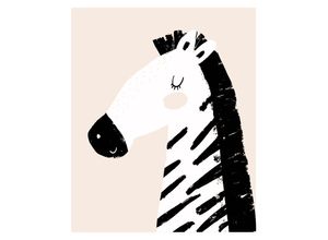 4069745106732 - Bild mit Rahmen LÜTTENHÜTT oder Poster Zebra im Profil bunt (farbe bild(er) bunt) B30cm H40cm T02cm Papier Bilder HD Premium Druck
