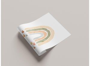 4069745106763 - Bild mit Rahmen LÜTTENHÜTT oder Poster Bunter Regenbogen mit Herzen bunt (farbe bild(er) bunt) B30cm H40cm T02cm Papier Bilder HD Premium Druck